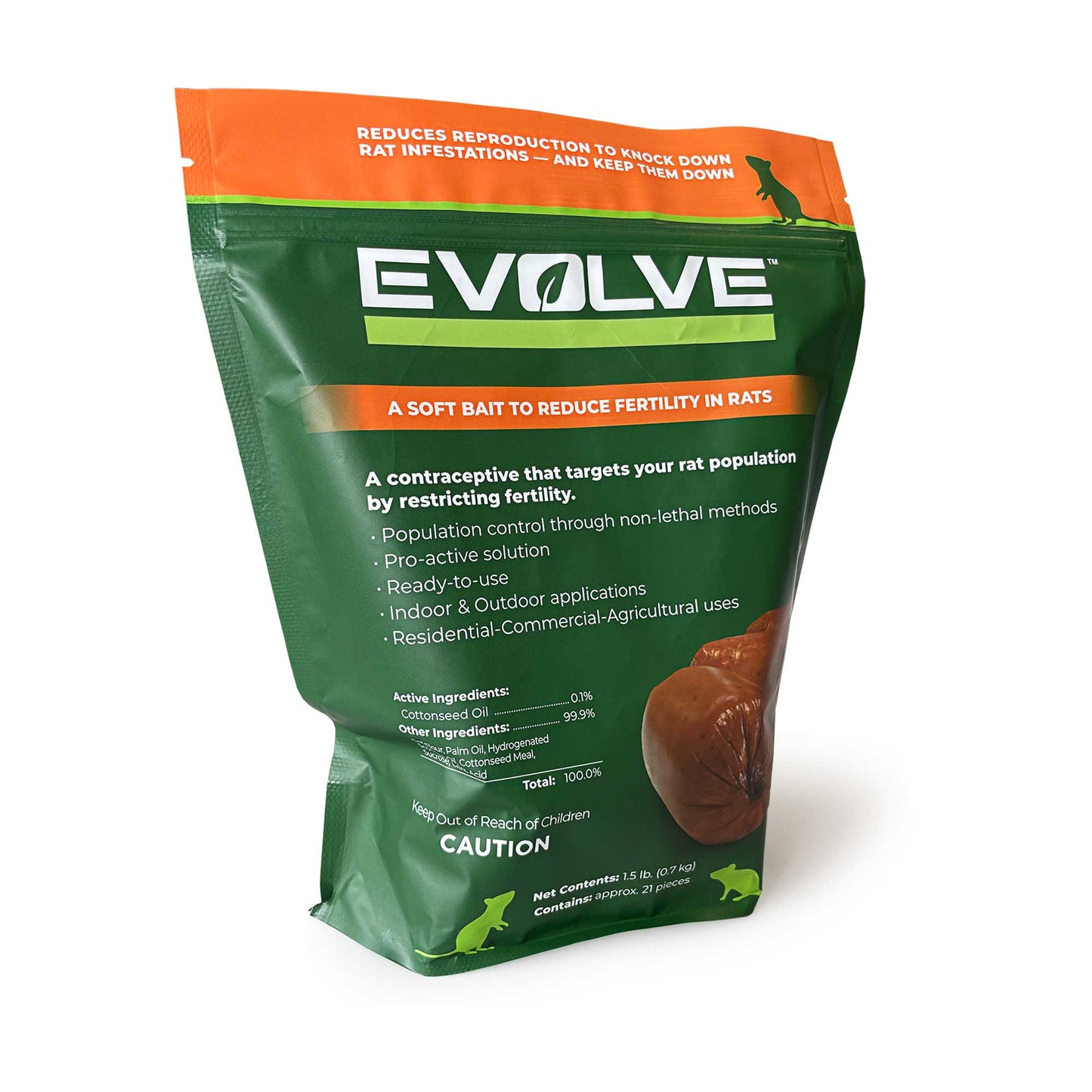 Evolve™ - Soft Bait Formulated for Rats - 1.5 lb. (680 g)