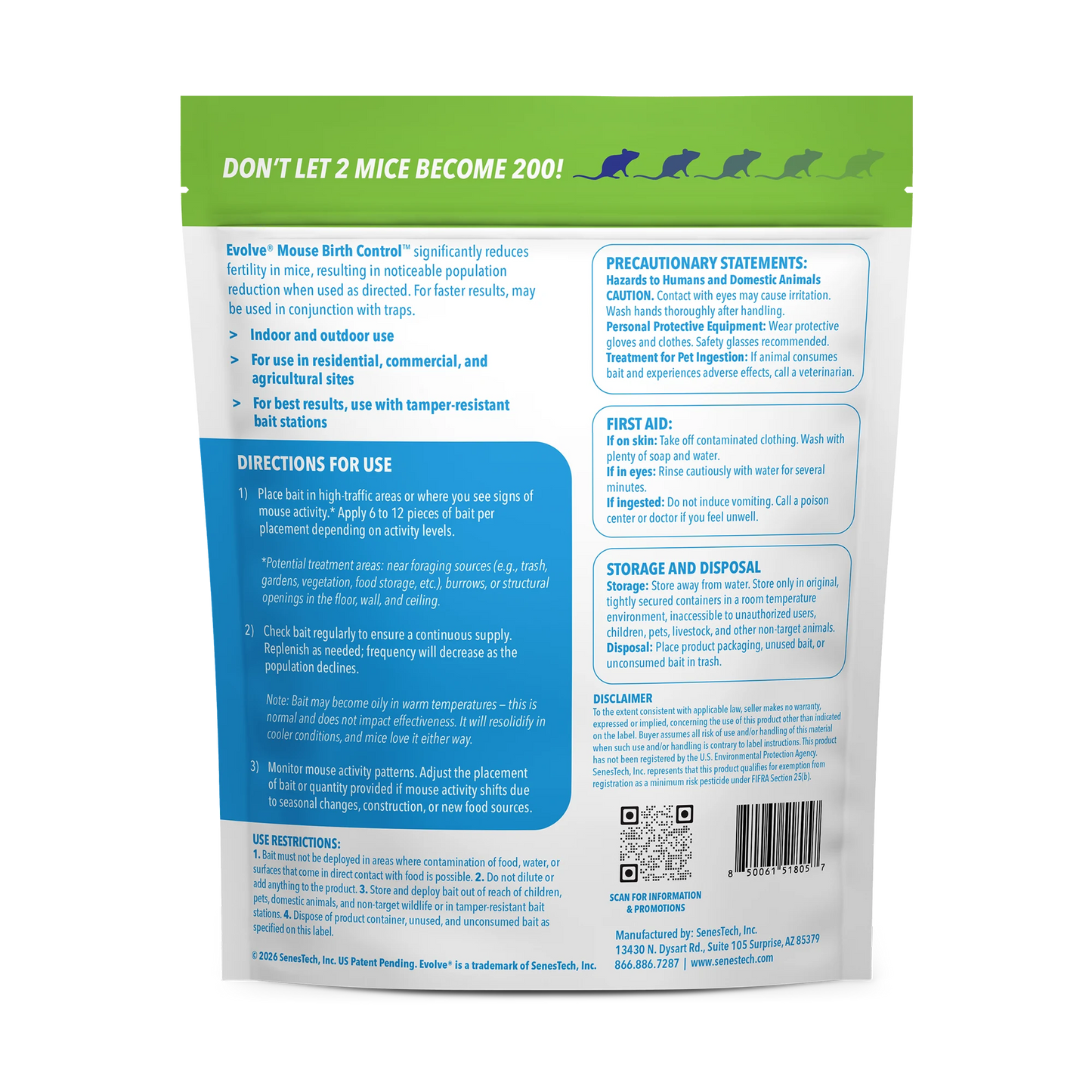 Evolve™ Mouse Birth Control™ - 1.5 lb. (680 g)