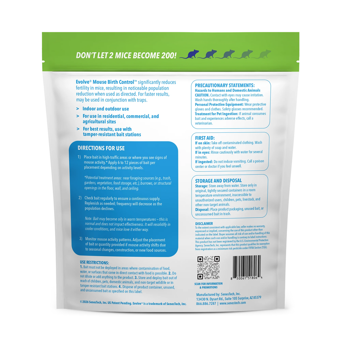 Evolve® Mouse Birth Control™ - 3 lb. (1.4 kg)