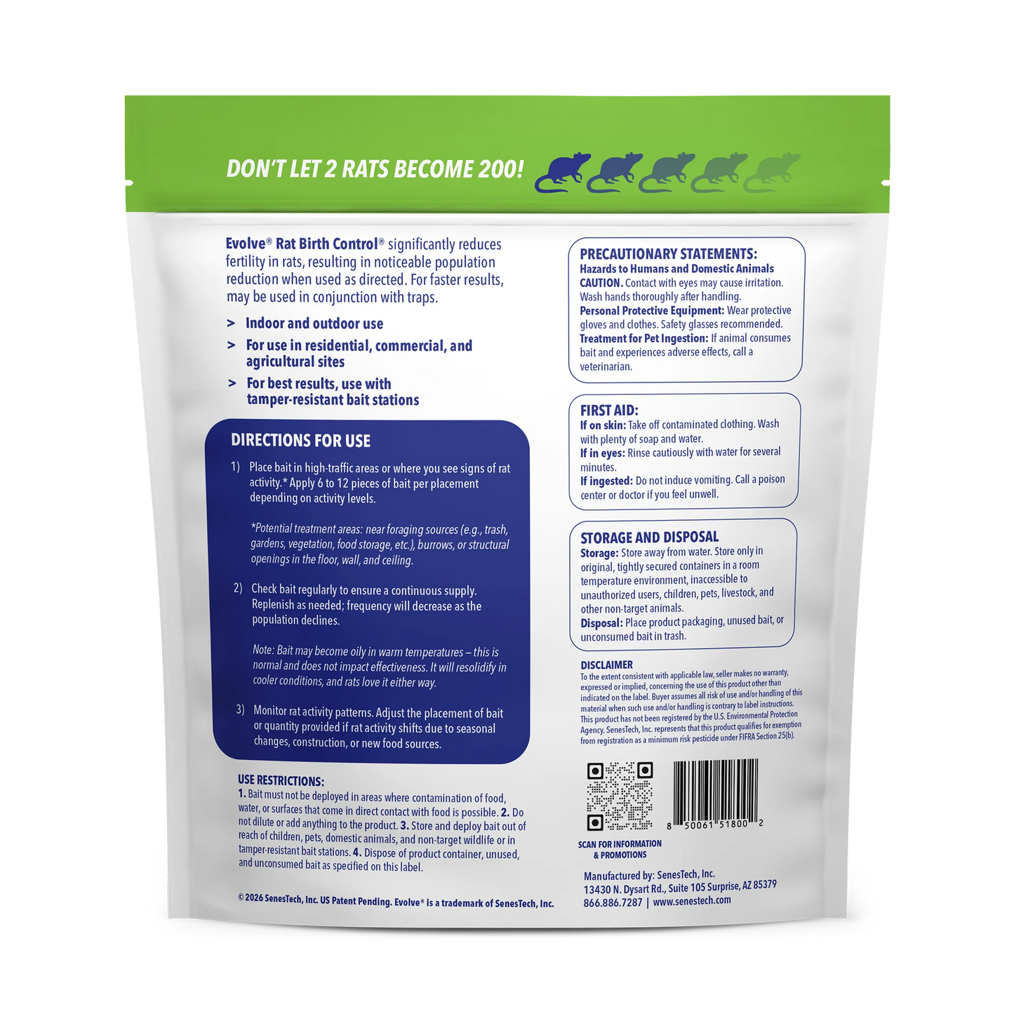 Evolve® Rat Birth Control®, 3 lb. (1.4 kg) Refill