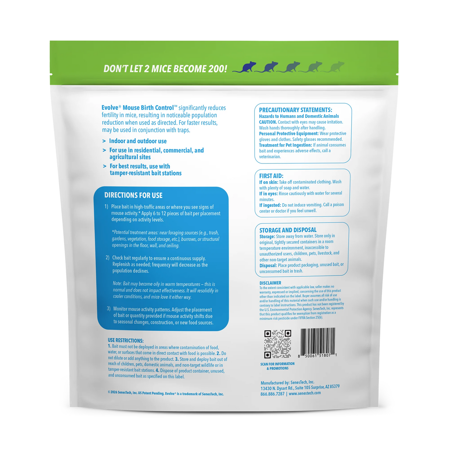 Evolve® Mouse Birth Control™ - 6 lb. (2.7 kg) Refill