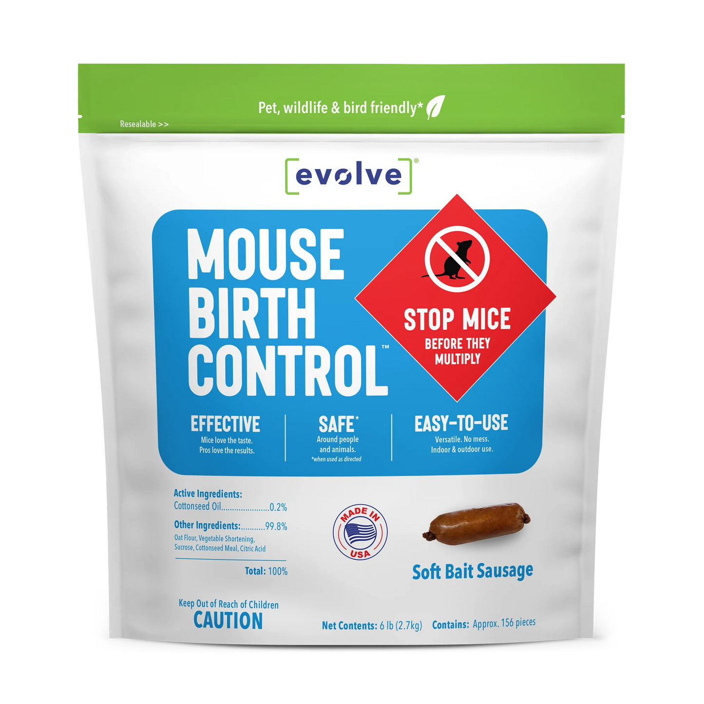 XL Starter Kit, Evolve™ Mouse Birth Control 6 lb. (2.7 kg)