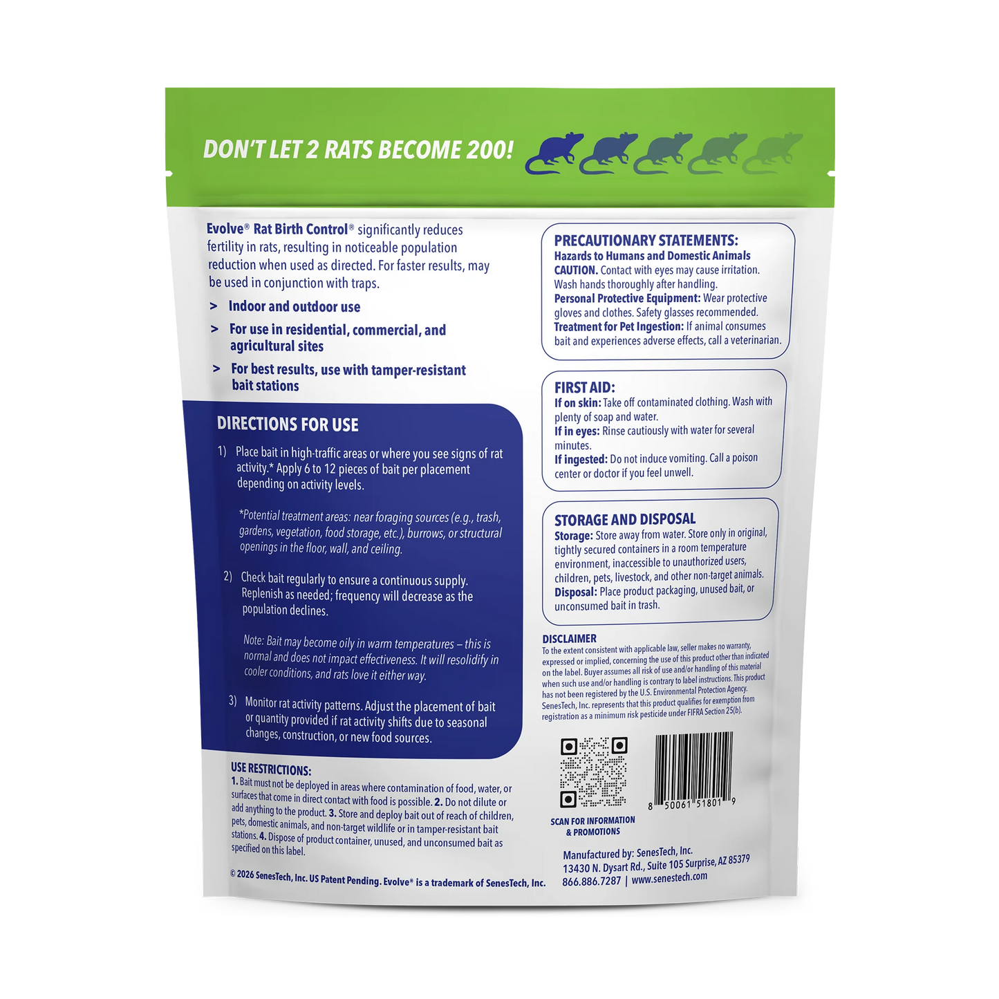 Evolve® Rat Birth Control®, 1.5 lb. (680 g)